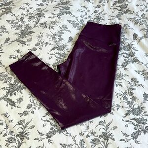 Zyia Purple High-Rise Active Reflective Galaxy Leggings